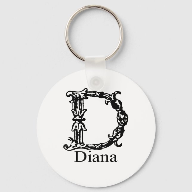Fancy Monogram: Diana Keychain (Front)