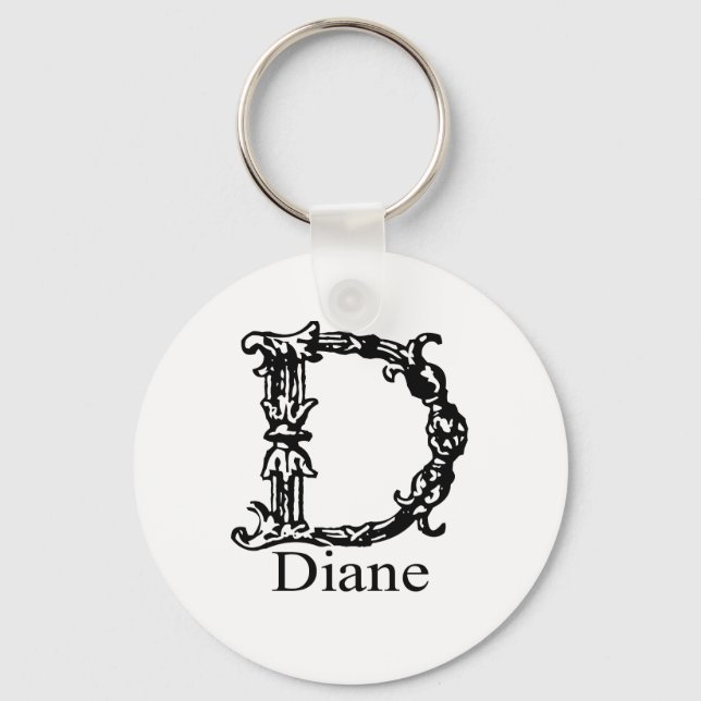 Fancy Monogram: Diane Keychain (Front)