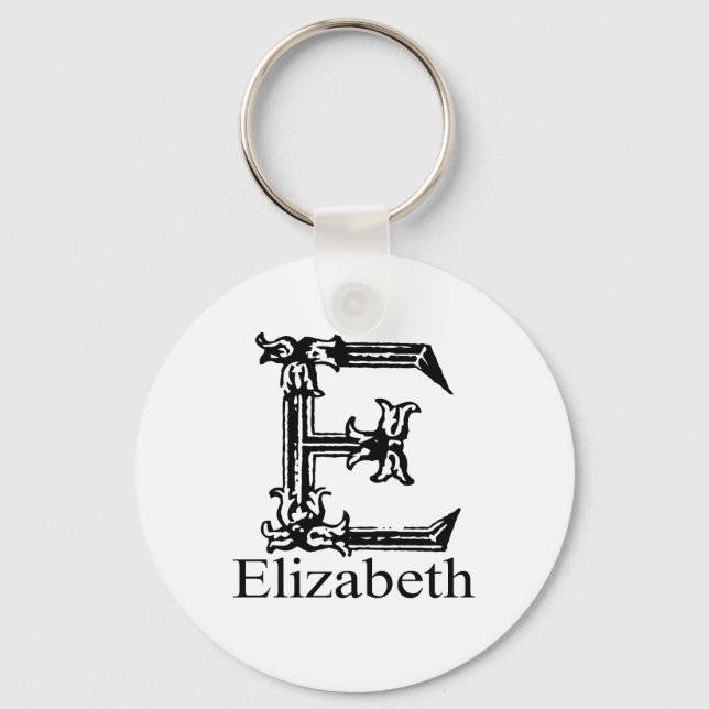 Fancy Monogram: Elizabeth Keychain (Front)
