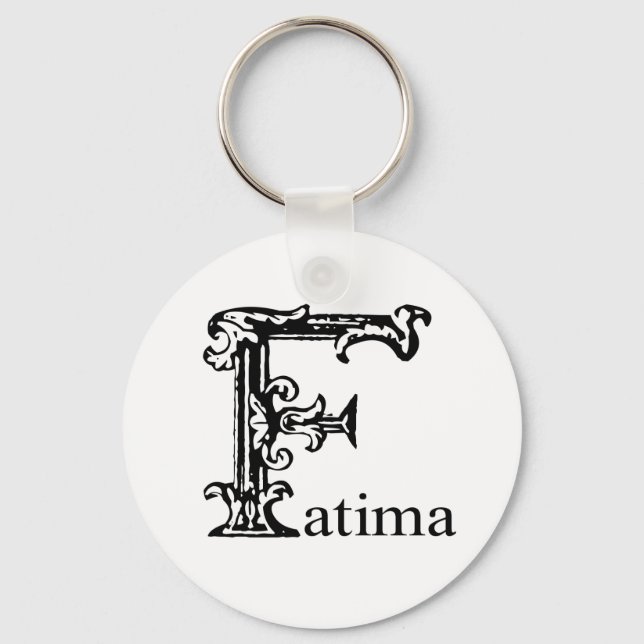 Fancy Monogram: Fatima Keychain (Front)
