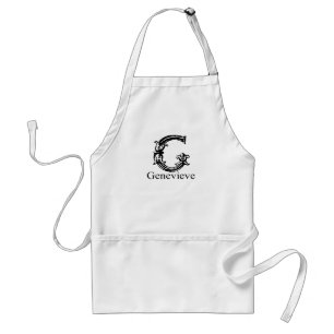 Fancy Monogram: Genevieve Adult Apron