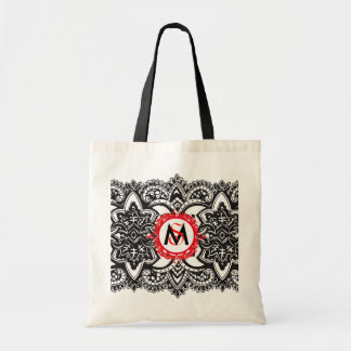 Fancy Monogram Grocery Tote, Customizable Tote Bag