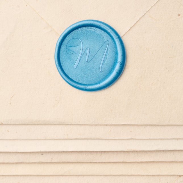 Fancy Monogram Initial Wax Seal Sticker (Front)