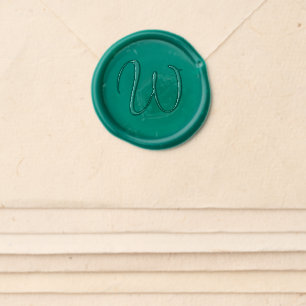 Fancy Monogram Initial Wax Seal Sticker