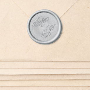 Fancy Monogram Initials Wax Seal Sticker
