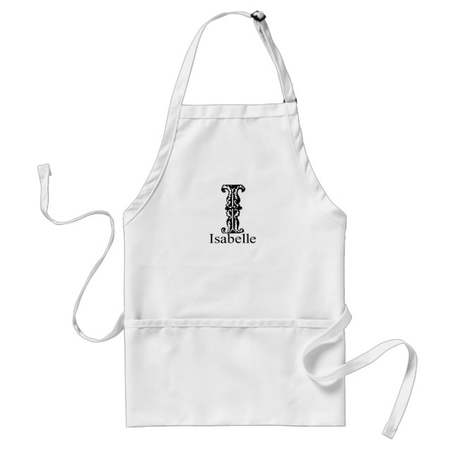 Fancy Monogram: Isabelle Adult Apron (Front)