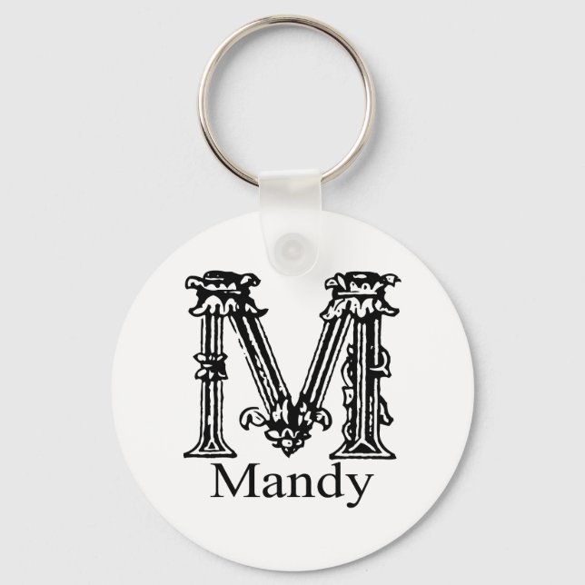 Fancy Monogram: Mandy Keychain (Front)