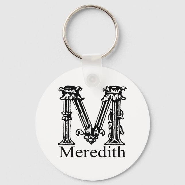 Fancy Monogram: Meredith Keychain (Front)