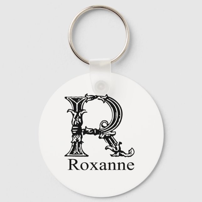 Fancy Monogram: Roxanne Keychain (Front)