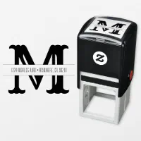 Monogram Self-Inking Return Address Rubber Stamp