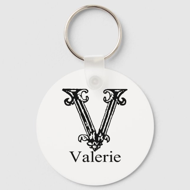 Fancy Monogram: Valerie Keychain (Front)