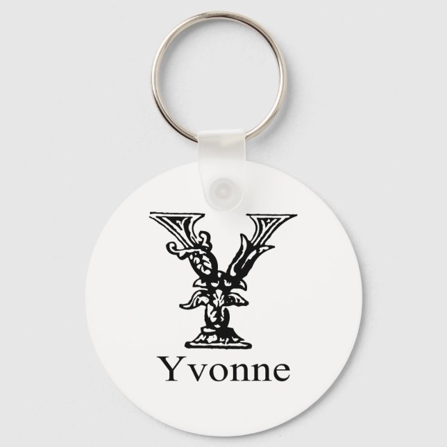 Fancy Monogram: Yvonne Keychain (Front)
