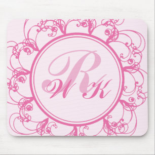 Fancy Monogrammed Mouse Pad