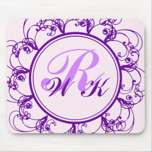 Fancy Monogrammed Mouse Pad