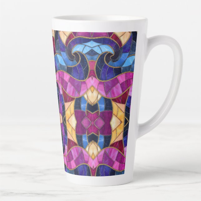 Fancy Mosaic Latte Coffee Mug  (Right)