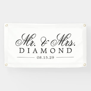 Fancy Mr. and Mrs. Car Banner