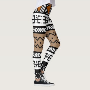 Mud Cloth Print leggings with pockets