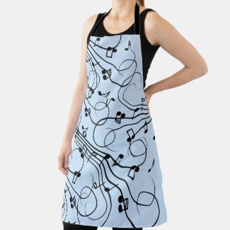 Fancy Music Notes Blue