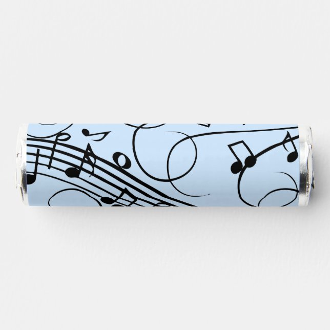 Fancy Music Notes Blue Breath Savers® Mints (Front)