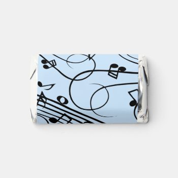 Fancy Music Notes Blue Hershey's Miniatures by LwoodMusic at Zazzle