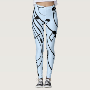 Abstract Art Splash Music Notes Leggings #abstract #colorful #music #notes  #music #Leggings