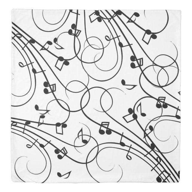 Fancy Music Notes Duvet Cover (Front)