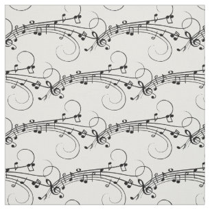 Fancy Music Notes Fabric