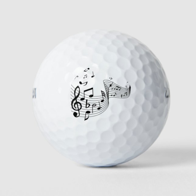 Fancy Music Notes Golf Balls (Front)