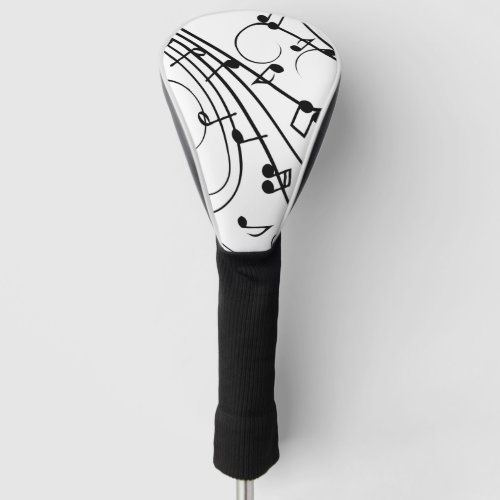 Fancy Music Notes Golf Head Cover