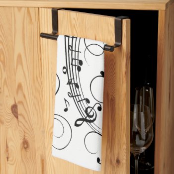 Fancy Music Notes Kitchen Towel by LwoodMusic at Zazzle