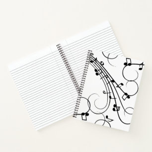 Fancy Music Notes Notebook
