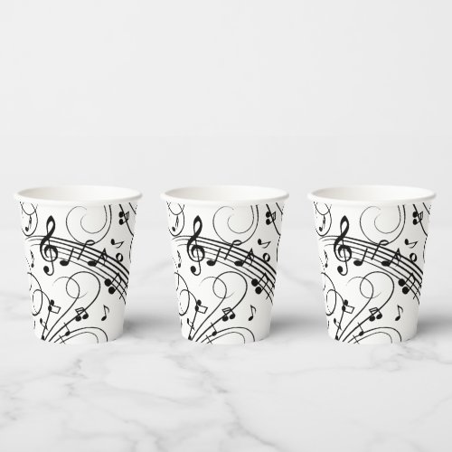 Fancy Music Notes  Paper Cups