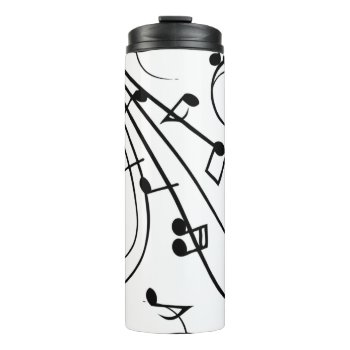 Fancy Music Notes Thermal Tumbler by LwoodMusic at Zazzle