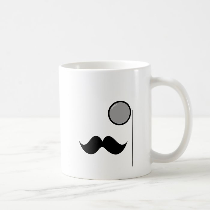 Fancy Mustache & Monocle Mugs
