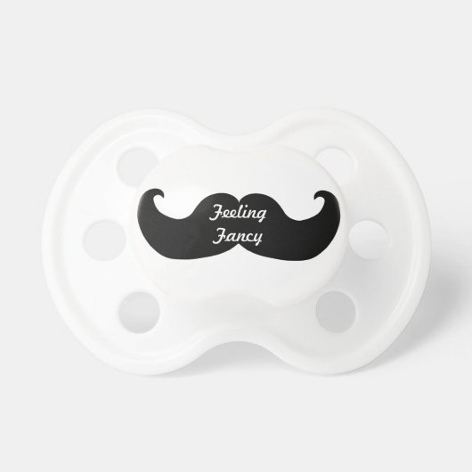 Fancy Mustache pacifier (Front)