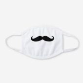 Fancy Mustache White Cotton Face Mask (Front)