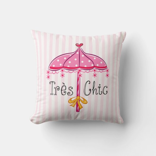 Fancy Nancy | Tres Chic Throw Pillow (Front)