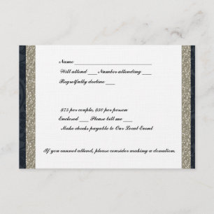 Fancy Navy and Silver Event RSVP
