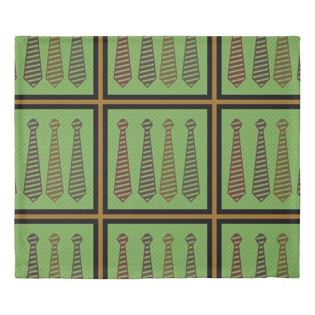 Fancy Neckties Decorative King Duvet Cover (Front)