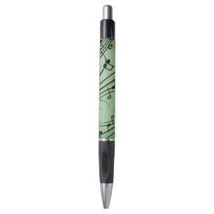 Fancy Notes Green Music Design Pen