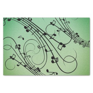 Fancy Notes Green Music Design