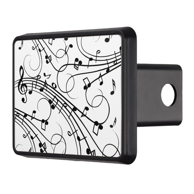 Fancy Notes Music Design Hitch Cover (Left)