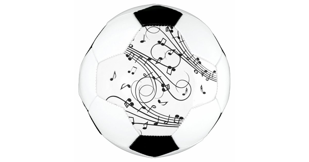 Fancy Notes of Music Design Soccer Ball | Zazzle