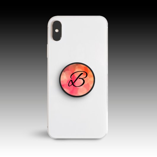 Fancy Nuckees™ Scripted Monogram Phone Grip (On Phone)