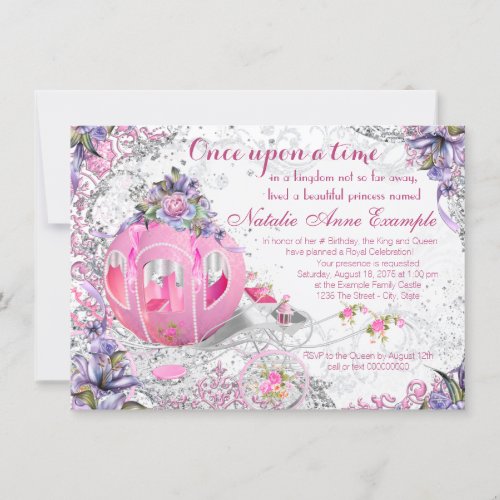 Fancy Once Upon a Time Fairy Tale Birthday Invitation
