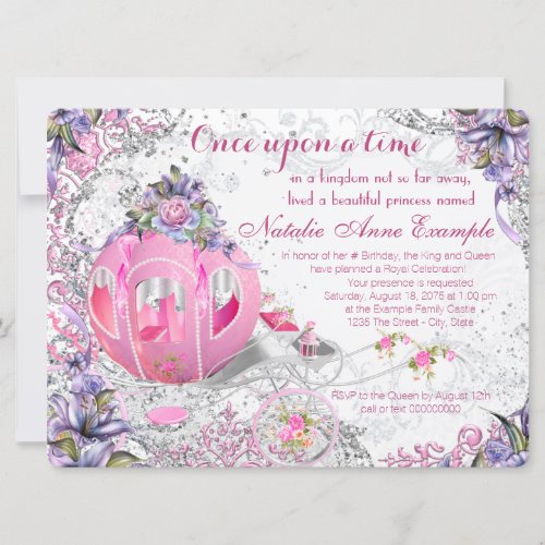 Fancy Once Upon a Time Fairy Tale Birthday Invitation