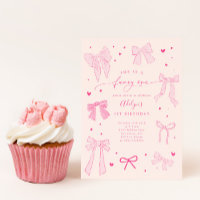 Fancy ONE Coquette Bow Pink Birthday Party