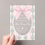 Fancy One Love Shack Vintage Bow 1st Birthday Acrylic Invitations