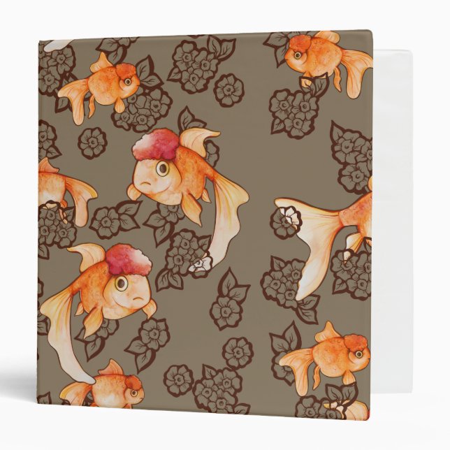 Fancy Oranda Goldfish 3 Ring Binder (Front/Inside)