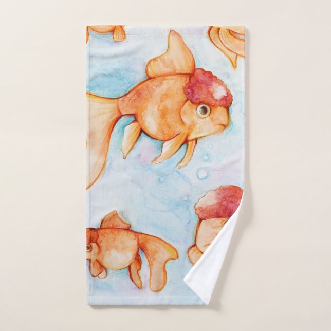 Fancy Oranda Goldfish Bath Towel Set (Hand Towel)